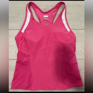 Nike Dri-FIT Athletic Tank Top Pink Size Medium Built-In Bra